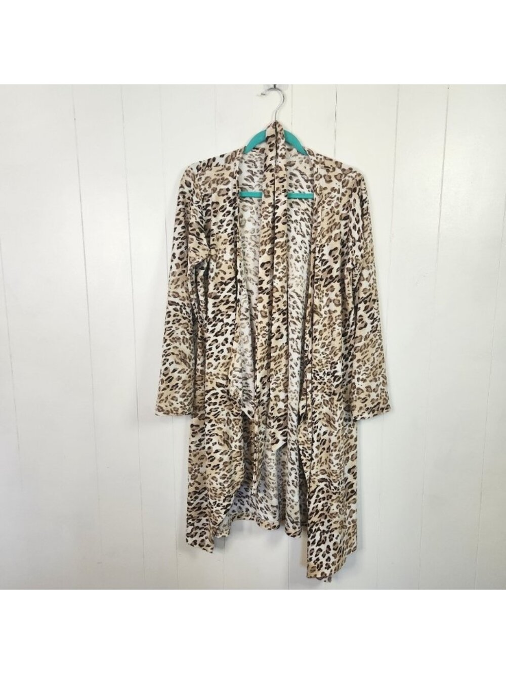 Luna Sea Trading Kimono Sleeve Robe Animal Leopard Print Beach small medium - Picture 2 of 6